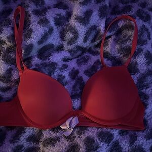 victorias secret pushup red bra 32a